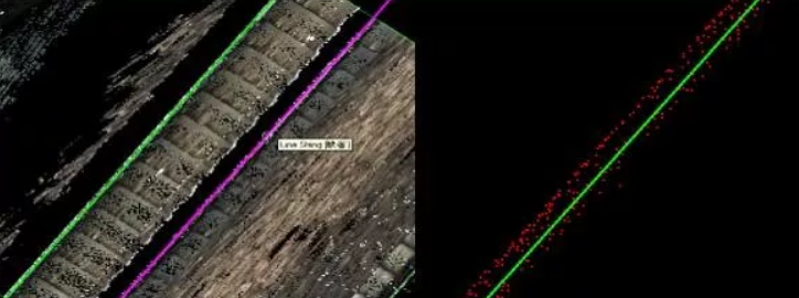 通過(guò)點(diǎn)云自動(dòng)提取出軌道線 通過(guò)點(diǎn)云自動(dòng)提取出軌道線